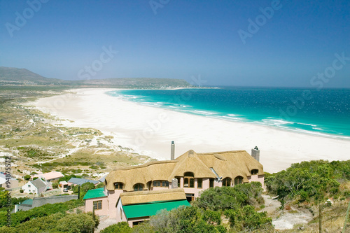 North of Hout Bay, Southern Cape Peninsula, outside of Cape Town, South Africa, a beautiful home with view of Atlantic Ocean and white sand beaches
