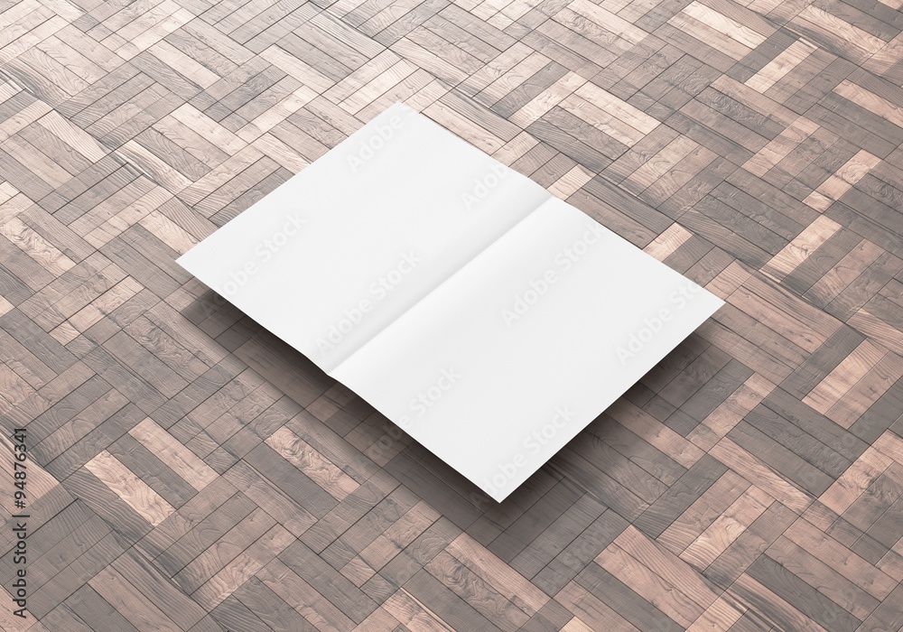 Flyer Broschüre gefalten weiss