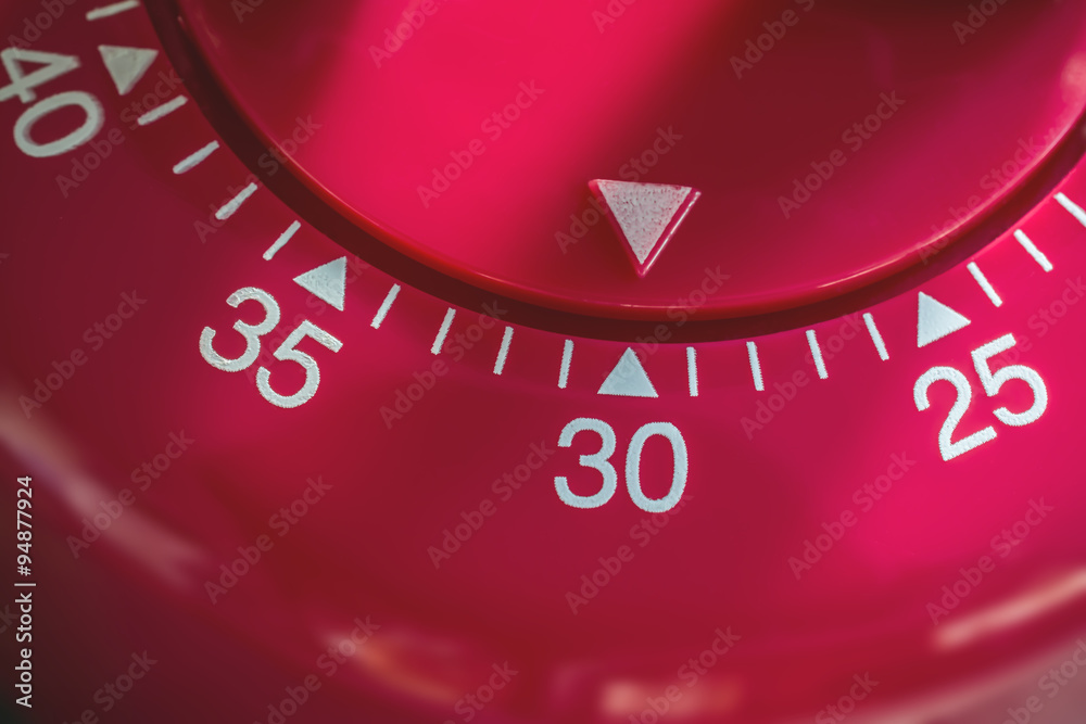 tabe udløb legering Macro Of A Kitchen Egg Timer - 30 Minutes Stock Photo | Adobe Stock