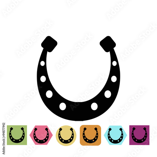 Horseshoe for luck icon