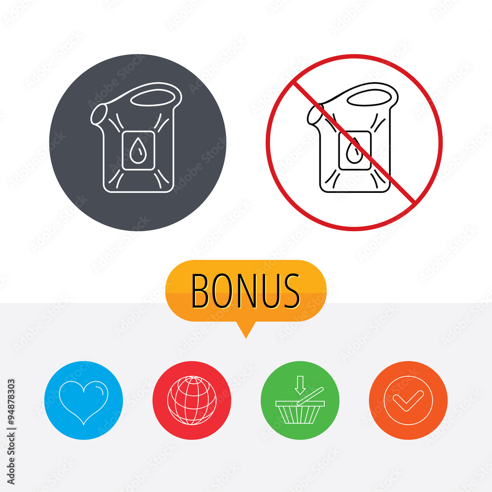 Jerrycan icon. Petrol fuel can with drop sign. Jerrycan icon. Petrol fuel can with drop sign.