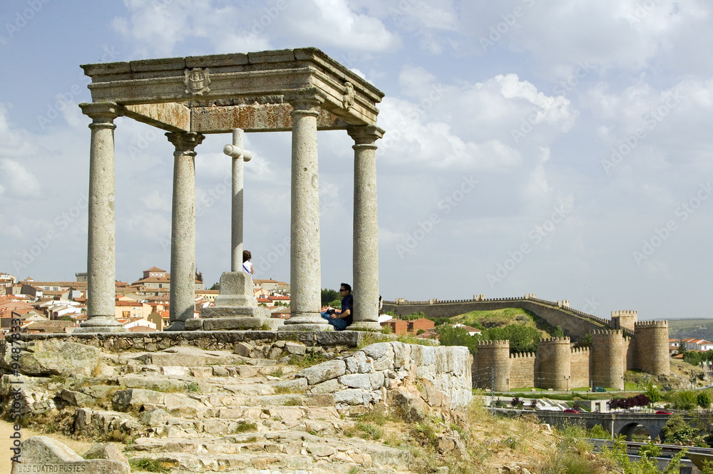 Cuatros Postes (Four Pillars or Posts) in the old Castillian Spanish village of Avila Spain