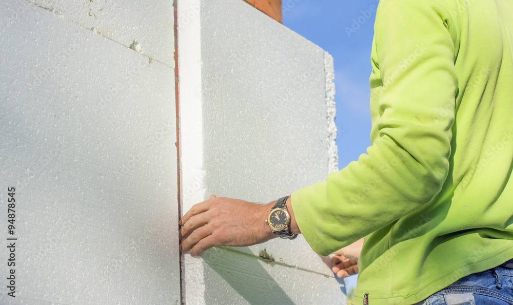 Insulation house with foam plastics Insulation house with foam plastics
