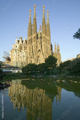 Antoni Gaudi's Sagrada Familia or the Temple Expiatori de la Sagrada Familia was begun in 1882, Barcelona, Spain