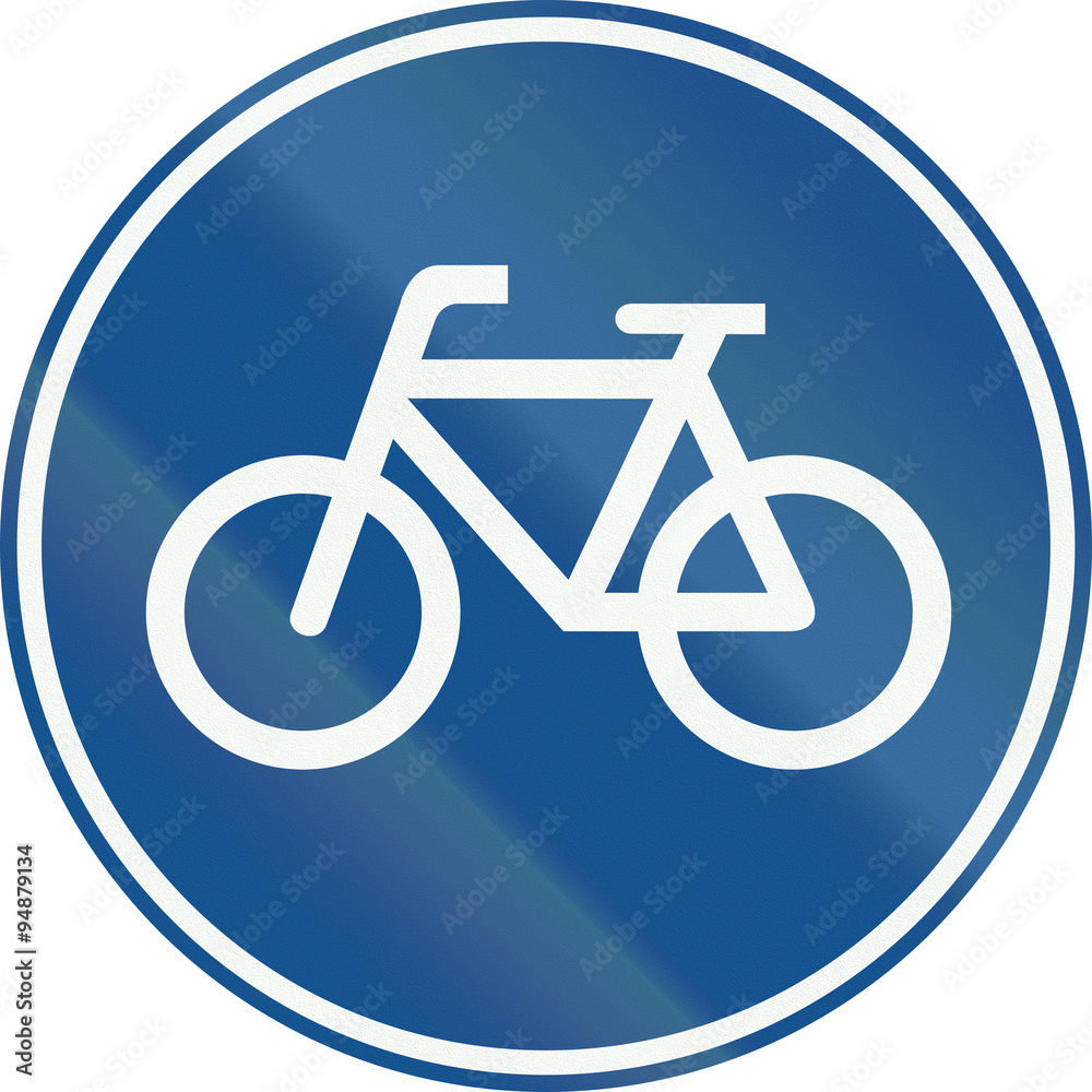 Netherlands road sign G11 - Route for pedal cycles only Netherlands road sign G11 - Route for pedal cycles only