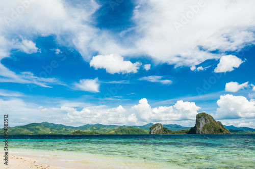 Seascapes seaviews of El Nido islands during boattrips  photo