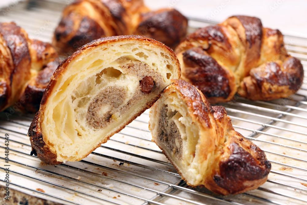 Croissant stuffed with poppy seeds Croissant stuffed with poppy seeds