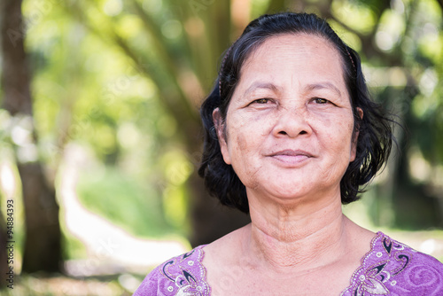 Close up portrait of Thai woman