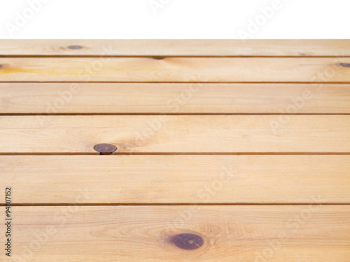Wooden planks background isolated on white