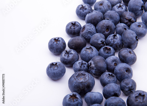 Blueberries on white background isolated