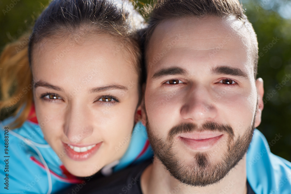 Portrait of caucasian couple close-up Portrait of caucasian couple close-up