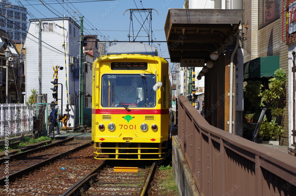 都電荒川線の黄色い電車