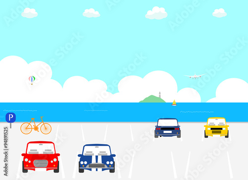 駐車場　海