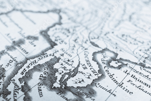 アンティークの世界地図　マレー半島