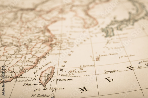アンティークの世界地図 台湾