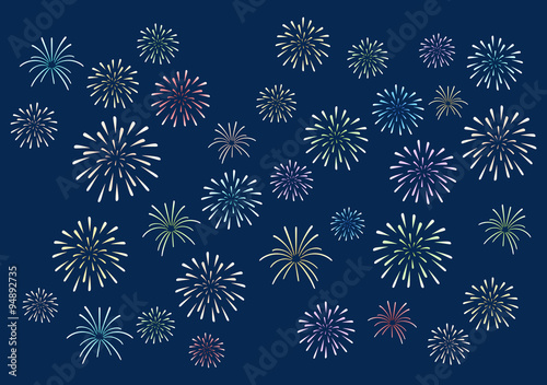 夏 花火 背景 Stock Vector Adobe Stock