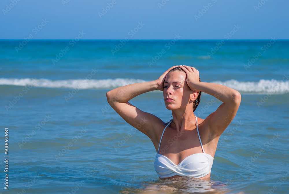 An attractive young woman at the beach An attractive young woman at the beach