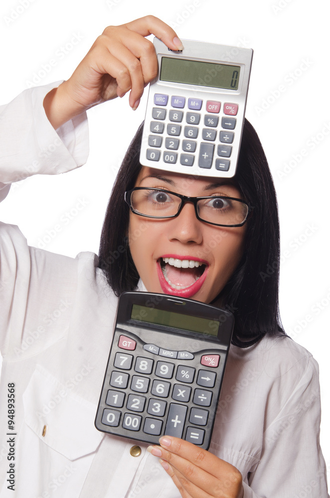 Young woman in business concept Young woman in business concept