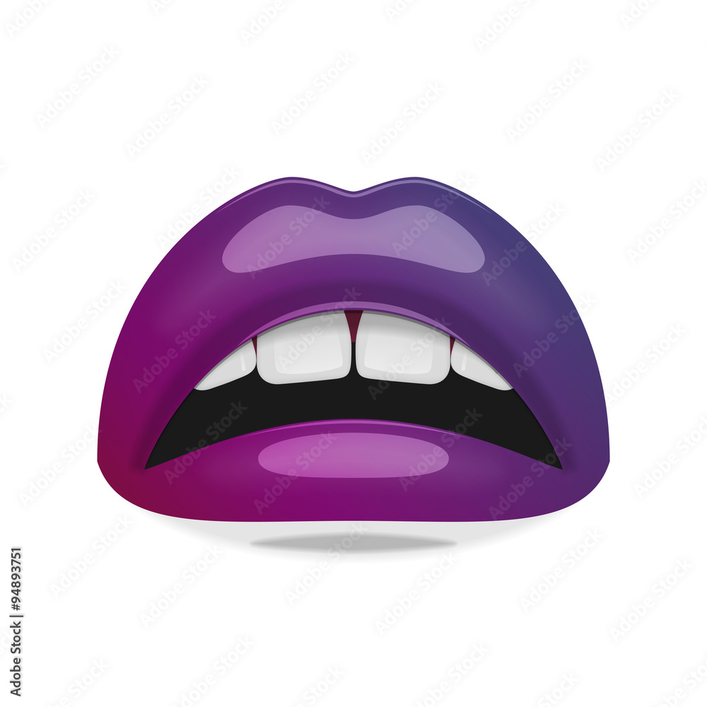 Realistic female Mouth with glossy Lips Realistic female Mouth with glossy Lips