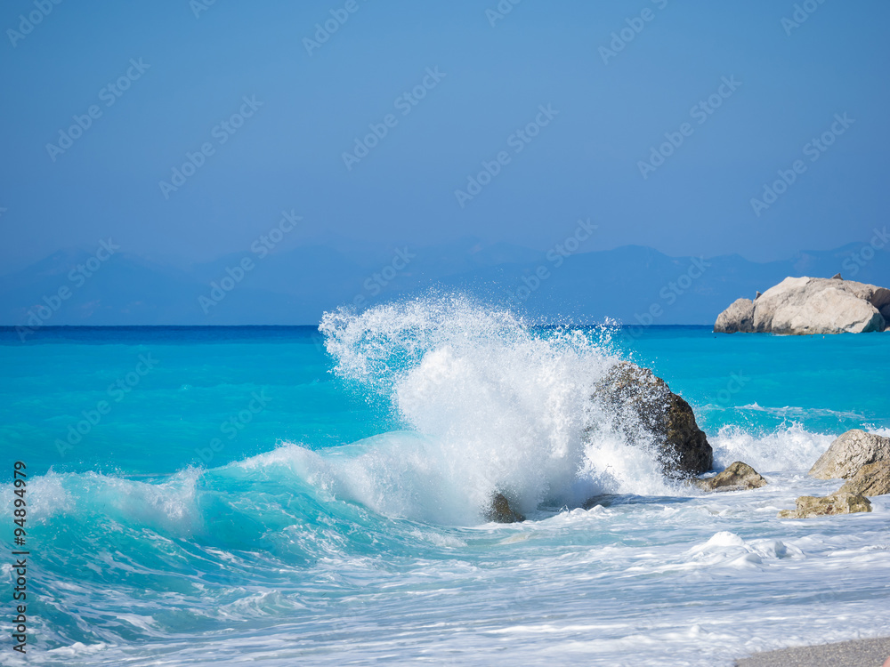 Fototapeta premium Kathisma Beach, Lefkada Island in Ionian Sea