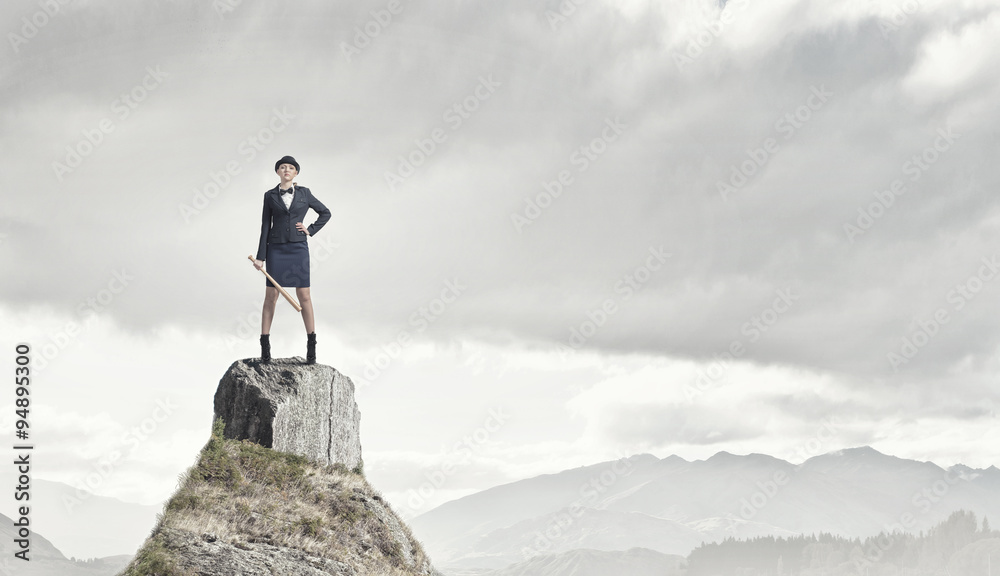 Woman with baseball bat