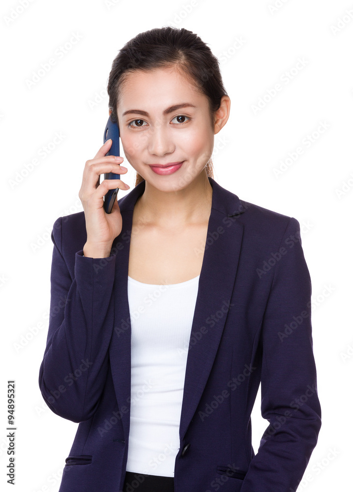 Young Businesswoman talk to cellphone Young Businesswoman talk to cellphone