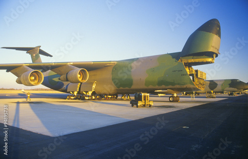 Cargo Plane at Dover Airforce Base, Sunset, Dover, Delaware.