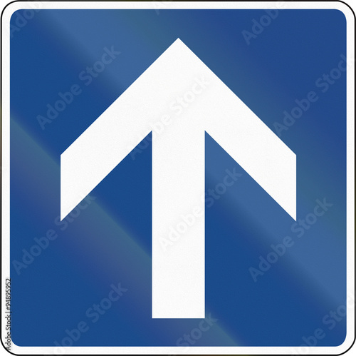 One way street (supplementary sign) in Germany