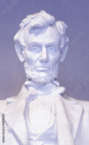 Close up of the Lincoln Memorial sculpture, Washington, DC