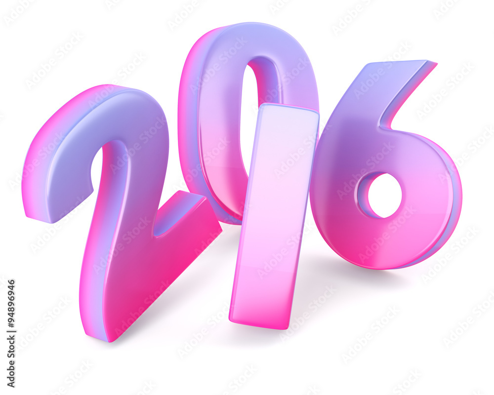 2016 New Year digits 2016 New Year digits