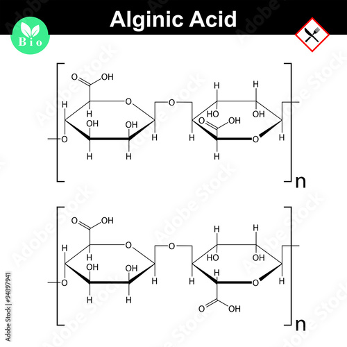 Alginic acid molecular structure