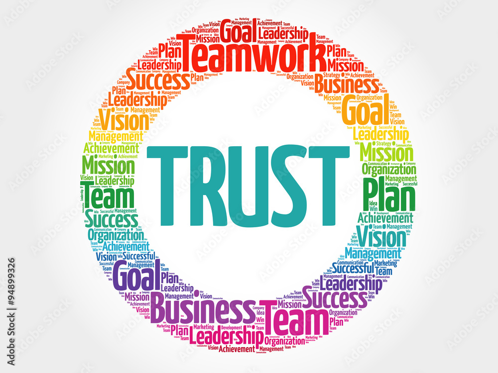 Trust circle stamp word cloud, business concept Trust circle stamp word cloud, business concept