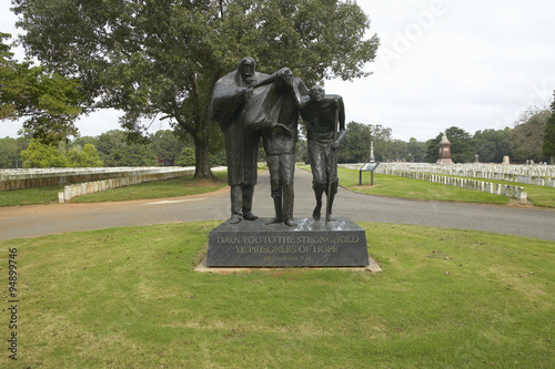 National Park Andersonville or Camp Sumter, a National Historic Site in Georgia, site of Confederate Civil War prison and cemetery for Yankee Union prisoners photo