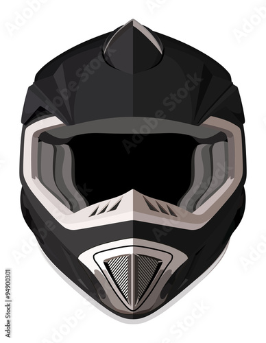 Black front helmet