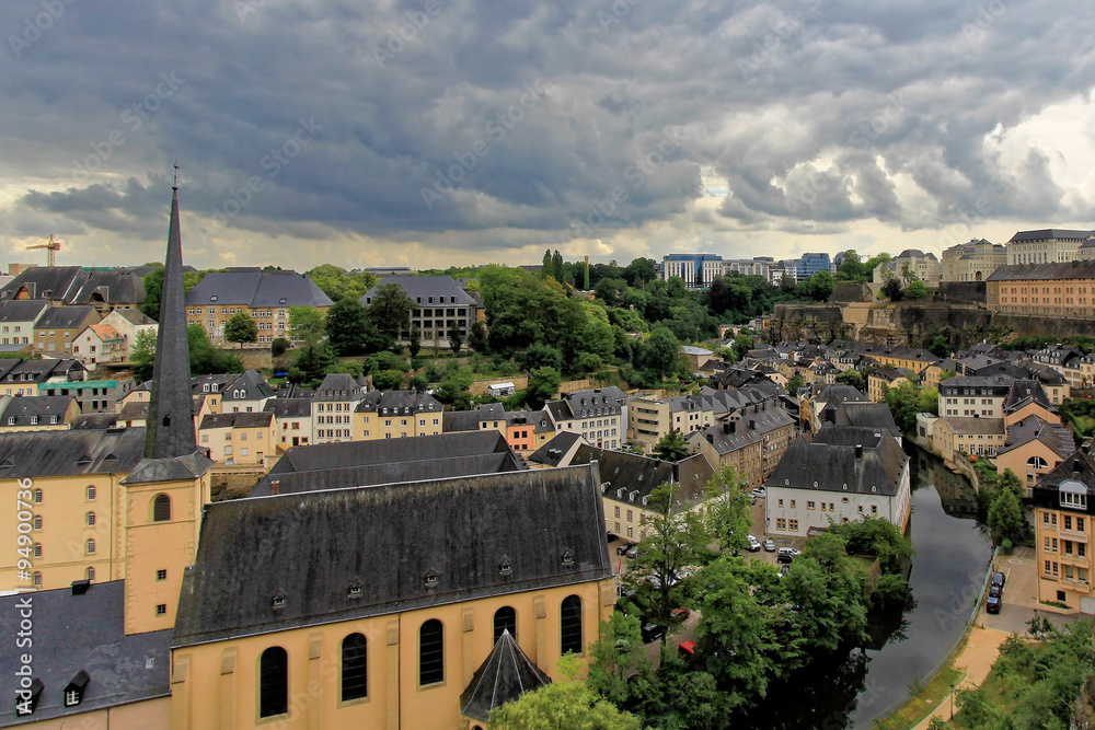Ancient town in central Luxembourg, dominated by the partly ruin