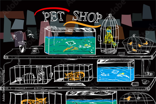 Pet Shop Illustration