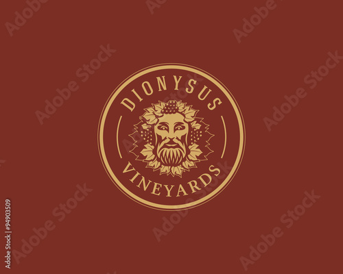 Logo Design Wein Dionysus photo