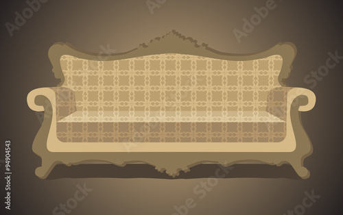 Illustration of beige sofa