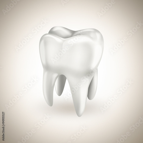 Photo healthy white tooth