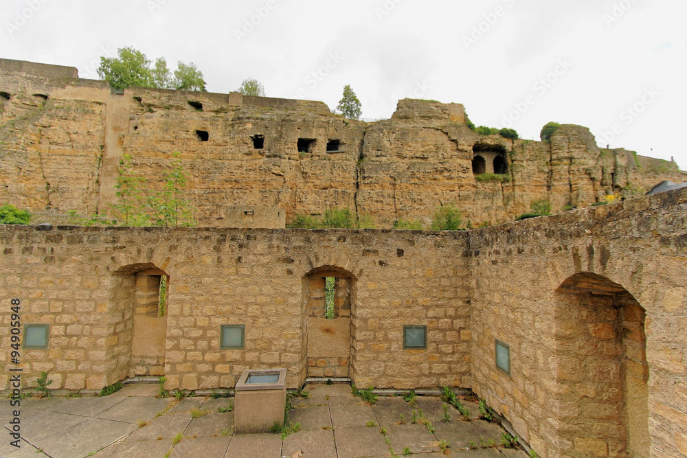Historic ruined fortress in Luxembourg