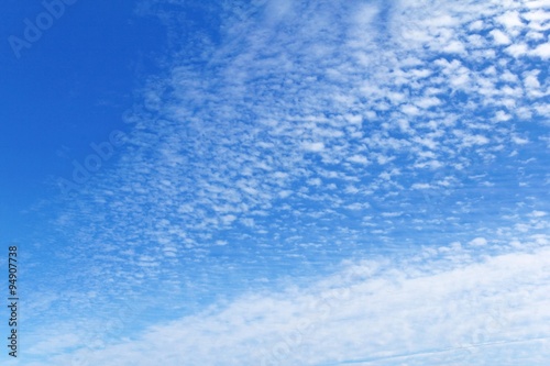 Deep blue sky and clouds