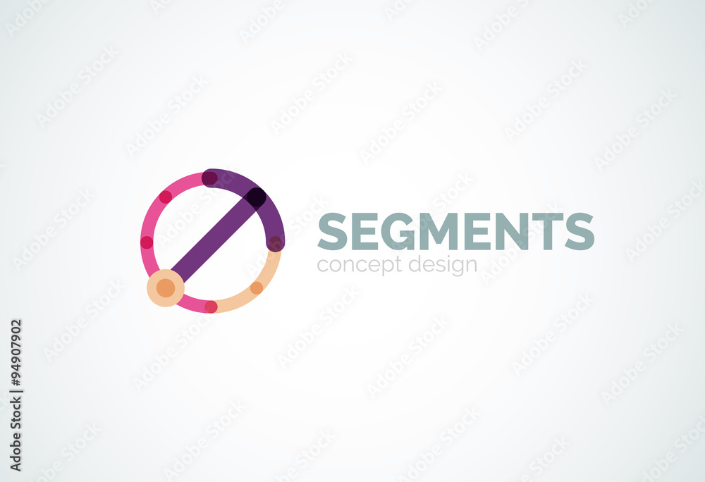 Vector outline minimal abstract geometric logo Vector outline minimal abstract geometric logo