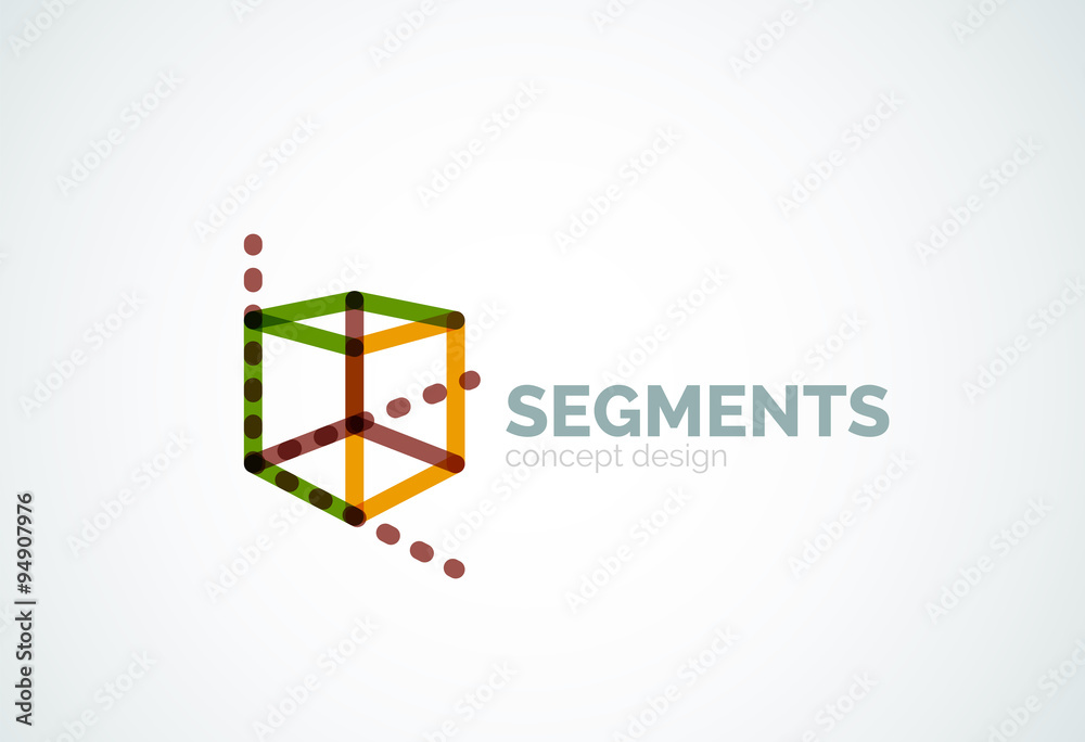 Vector outline minimal abstract geometric logo Vector outline minimal abstract geometric logo