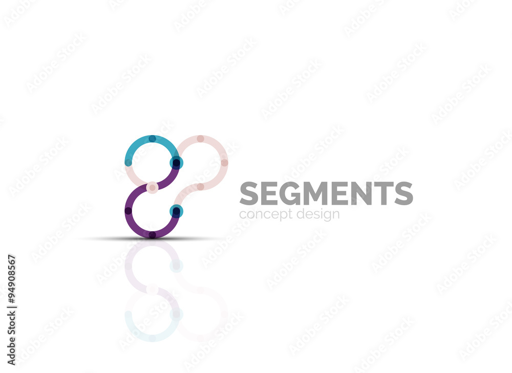 Vector outline minimal abstract geometric logo Vector outline minimal abstract geometric logo