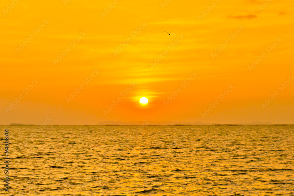 Stock Photo:.Scenic view of beautiful sunset above the sea Stock Photo:.Scenic view of beautiful sunset above the sea