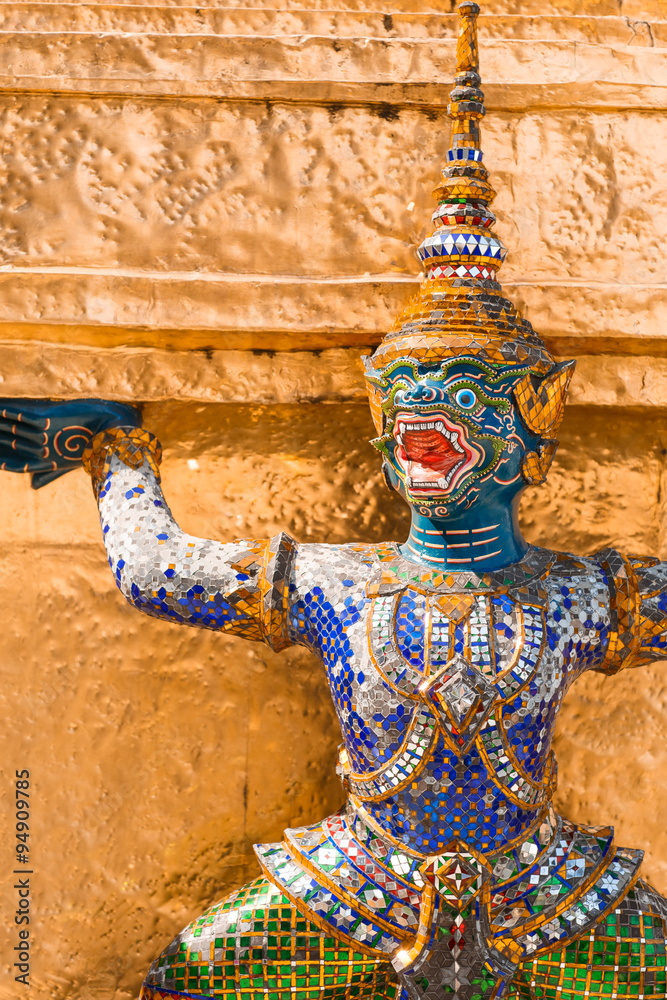 Thai god, statue, mythical creature, Thailand Grand Palace
