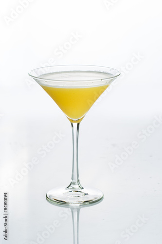 Orange cocktail cutout, isolated on white background