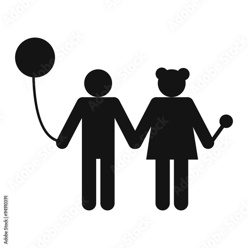 Girl and boy icon