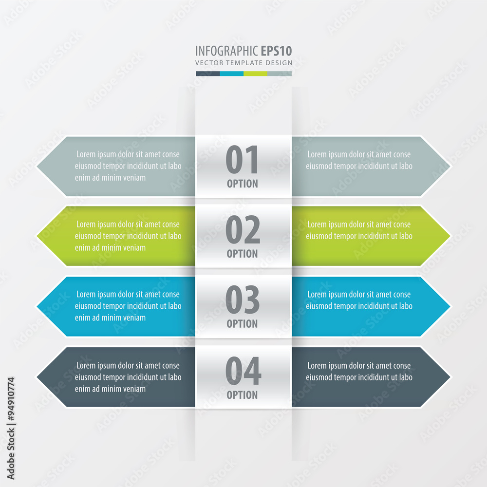 Arrow Banner Design green, blue, gray color Arrow Banner Design green, blue, gray color