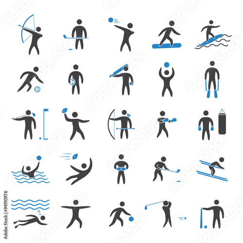 Silhouettes figures of athletes